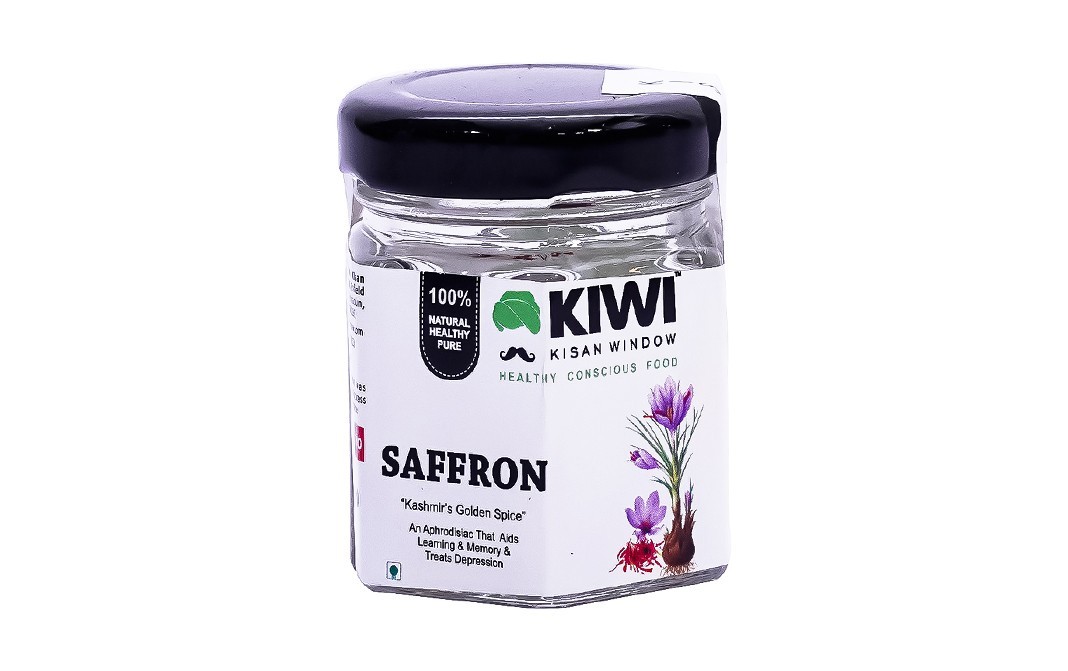 Kiwi Kisan Window Saffron    Glass Jar  1 grams